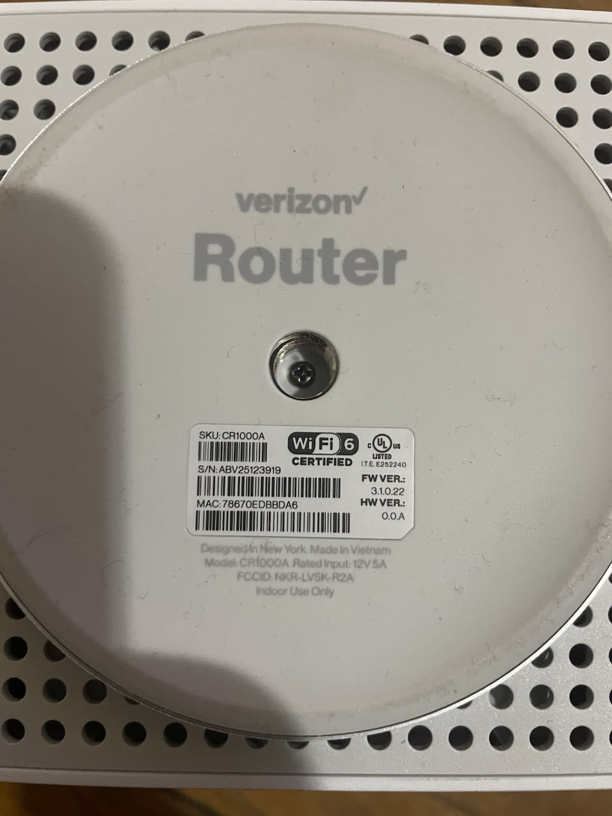 USED - Verizon Router CR1000A WIFI 6 For Home & Business No Power Adapter thumbnail 2