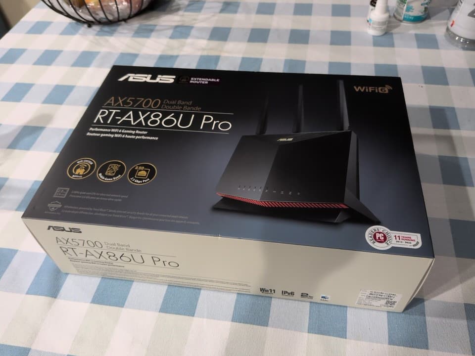 USED - ASUS WIRELESS AX5700 DUAL BAND GIGABIT ROUTER RT-AX86U - NO POWERCORD