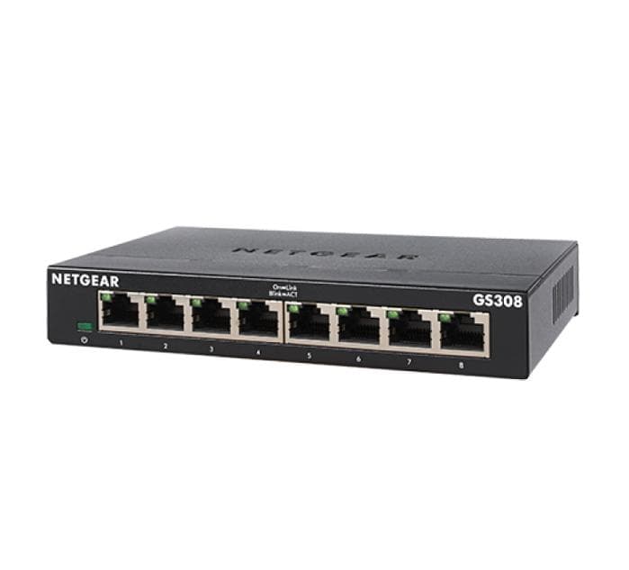 USED - NETGEAR GS308 8-Port Gigabit Ethernet Unmanaged Switch